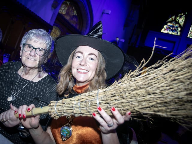 Liz McGilloway pictured with Mayor, Grace Ui Niallais at the Guildhall on Monday.