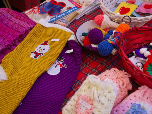 Products on display at the Clooney Hall Christmas Fair.