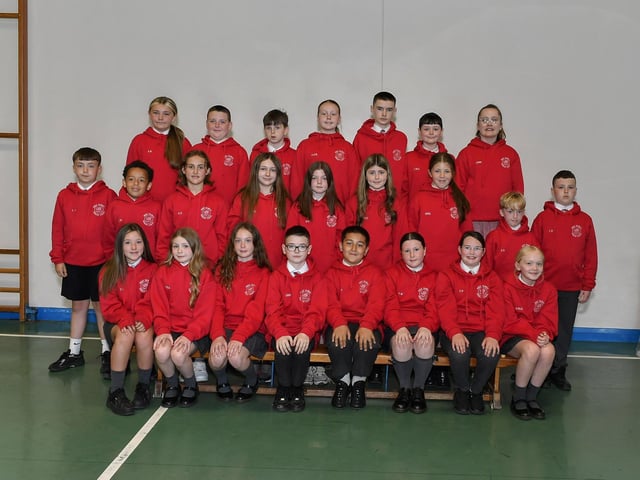 Mrs Doherty's P7 class at Holy Family Primary School.
