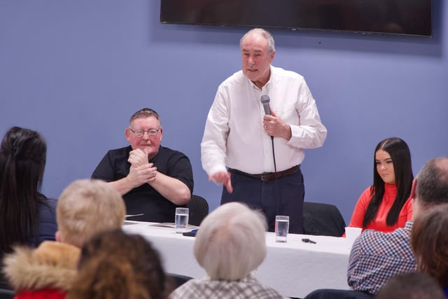 Mitchel McLaughlin with Tony Hassan at the launch of Tony's 'From Old Streets to New Homes'.