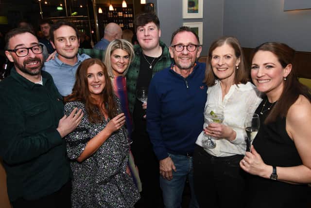 Mark Caithness pictured with his wife Christine and family members, from left Mark Horton, Mark Froydenlund, Sarah Caithness, Clare Horton, Sam Caithness and Shauna Froydenlund. Absent from the photo was Jack Caithness.