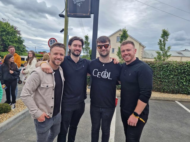 Members of the band 'Ceol,' including Inishowen man Matthew Crampsey (far right).