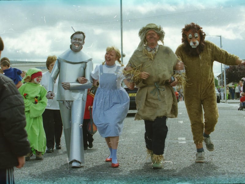 WE'RE OFF TO SEE THE WIZARD! Colourful costumes at the Creggan Festival Parade.