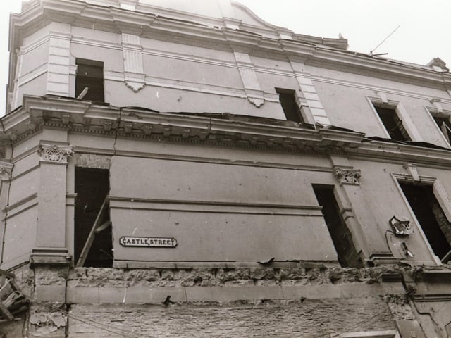 Castle Street bomb destruction.