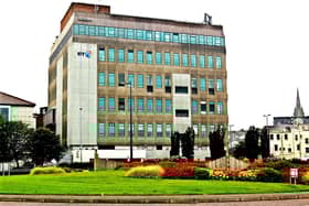 The BT exchange tower in Derry.