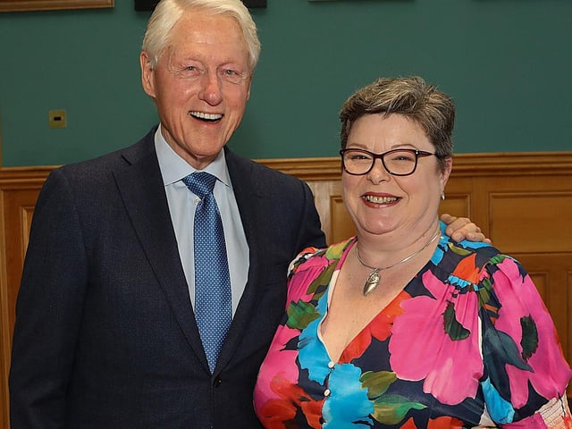 Bill Clinton with Dawn Purvis.