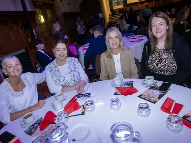 Representatives from local community groups and organisations pictured at Wednsday's conference. From left, Ann Barr, Bernadine Quigley, Deirdre McDaid and Councillor Emma McGinley. (Photos: Jim McCafferty Photography) : .