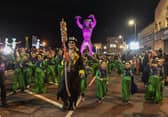 Mayor Ruairí leads the ‘City of the Bones’ Halloween carnival parade back in 2025.  Photo: George Sweeney