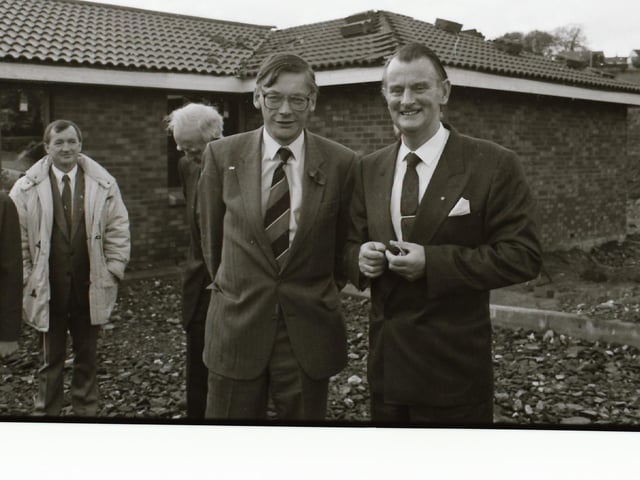 Dr Tom McGinley hosting a visit to Foyle Hospice.