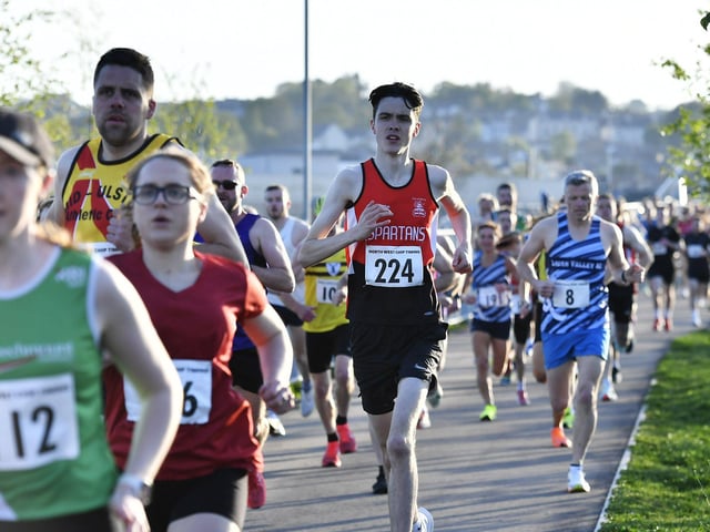 Ethan Wade (224), City of Derry Spartans. Photo: George Sweeney