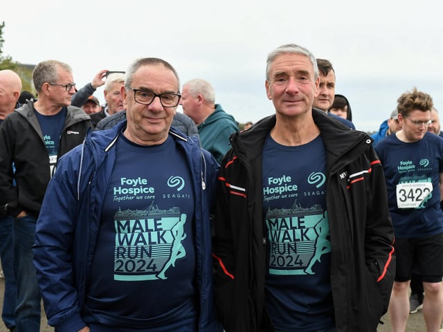 Thomas and Pat Starrs took part in the Foyle Hospice Run/Walk. Photo: George Sweeney