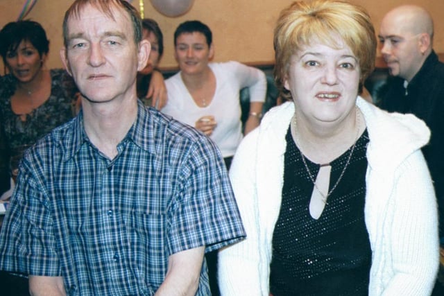Dessie and Marie McCool pictured at the Crescent Bar. 160103S14:2003 Party Pics