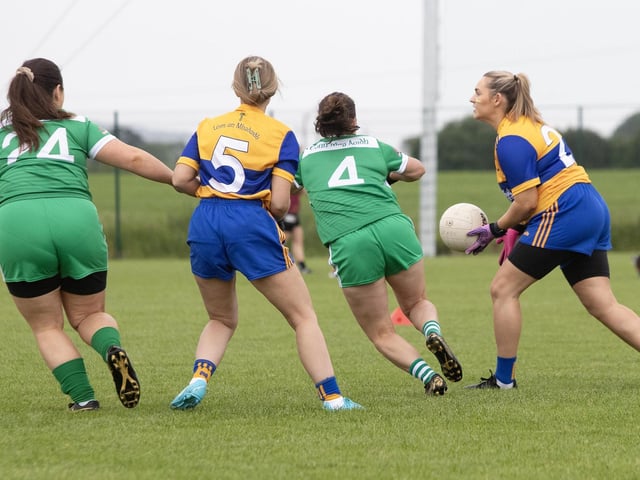 Action from the Limavady Wolfhounds v. Glenravel clash on Saturday. (Photos: Jim McCafferty Photography)