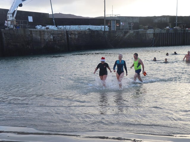 Malin Head Community Christmas Day Swim at Portmor Beach.