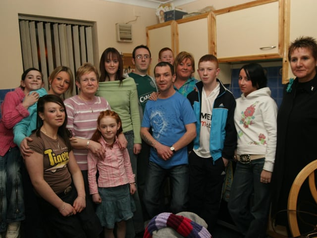 Brenda Duddy with friends and family.