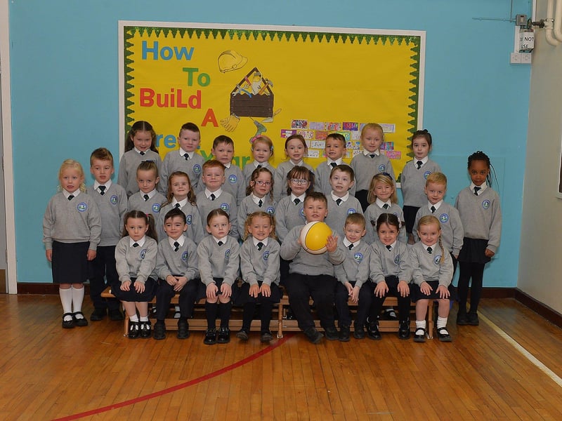 Mrs McLaughlin’s P1 class at Sacred Heart Primary School.