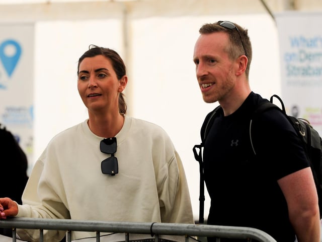Spectators at the Ebrington Hyrox held in Ebrington Square on Saturday. (Photo - Tom Heaney, nwpresspics)