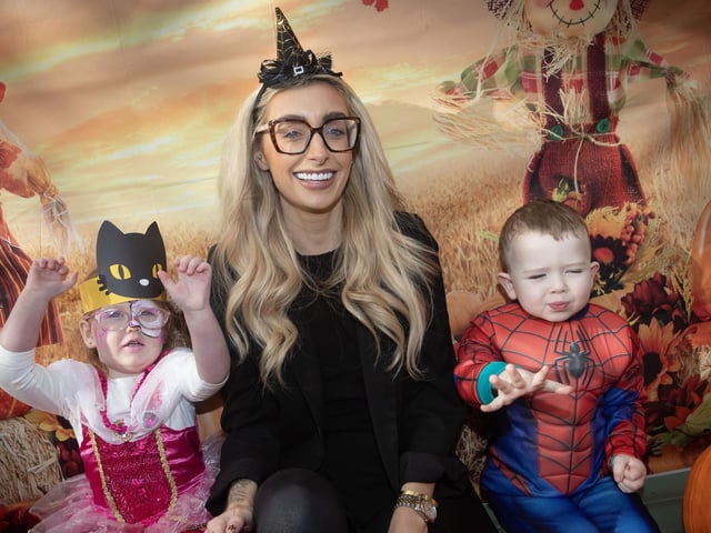 CPTT staff member Edel pictured with some of the children during last week's Halloween fun. (Photos: Jim McCafferty Photography)