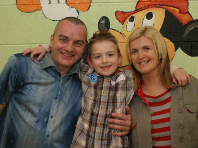 Party celebrations back in 2004: Darren Harkin