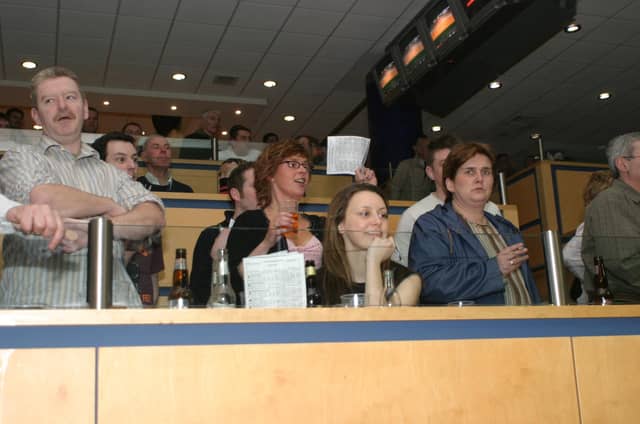 Derry and Donegal people enjoying a night at the Lifford Races in 2004.