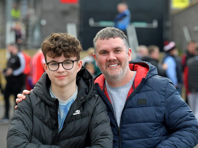 Fans at the Derry City versus St Patrick’s Athletic game, which took place at the Brandywell, on Friday night. DER2317GS-70