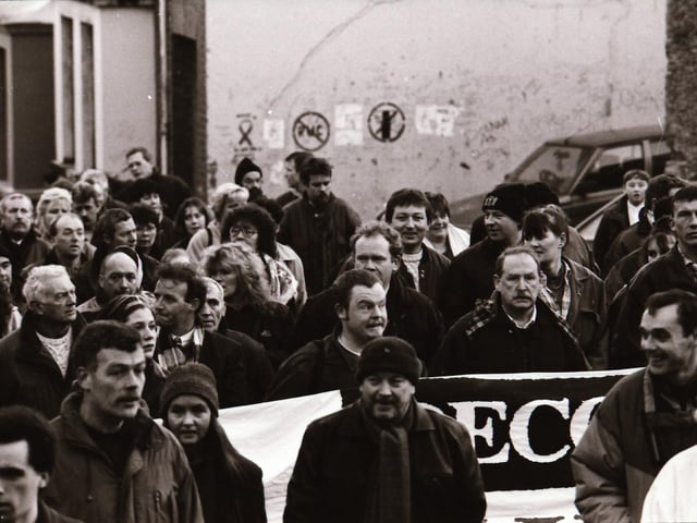 Scenes from the Bloody Sunday commemorative events in Derry in January 1996.