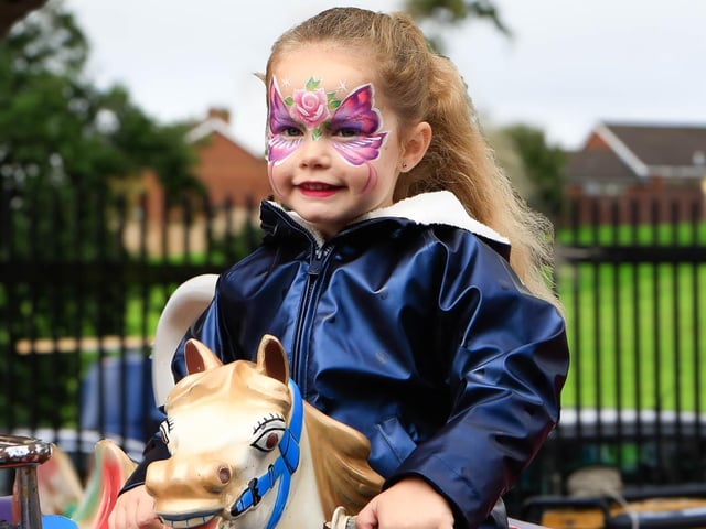 Clodagh Coyle having a fun time at the St Brigid’s Heart of Community Festival on Saturday. (Photo - Tom Heaney, nwpresspics)