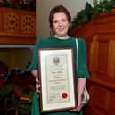 Lisa McGee, creator of Derry Girls, who was conferred with the Freedom of Derry City and Strabane. Photo: George Sweeney. DER2249GS â€“