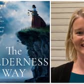 Author Anne Madden and the cover of her book, 'The Wilderness Way'.