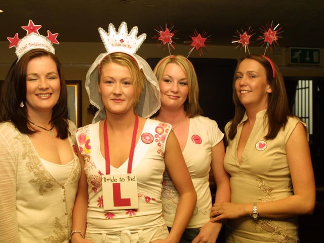 Joanne McElwee with her bridesmaids, Deirdre, Olivia and Tina McElwee