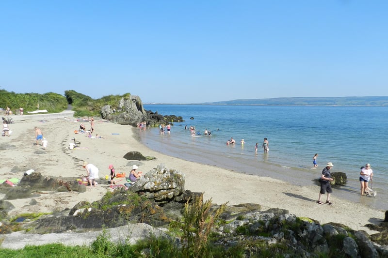 The beach at Carnagarve, between Greencastle and Moville, is accessible via the Moville shore walk. The beach is within the shallow basin of Lough Foyle and very safe. A popular spot for families and the only real bathing option on the western shore of the lough.
