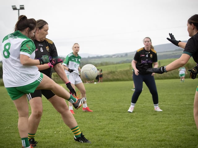 Action from the Monaghan Harps v. Ardara (Donegal) game during Saturday's blitz at Beart GAC.