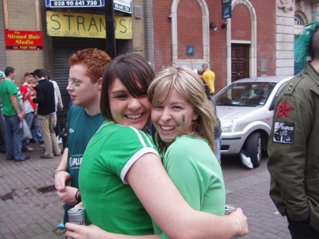 OLYMPUS DIGITAL CAMERA : Pictured are people enjoying the St Patrick's Day celebrations in Derry 20 years ago on March 17, 2005.
