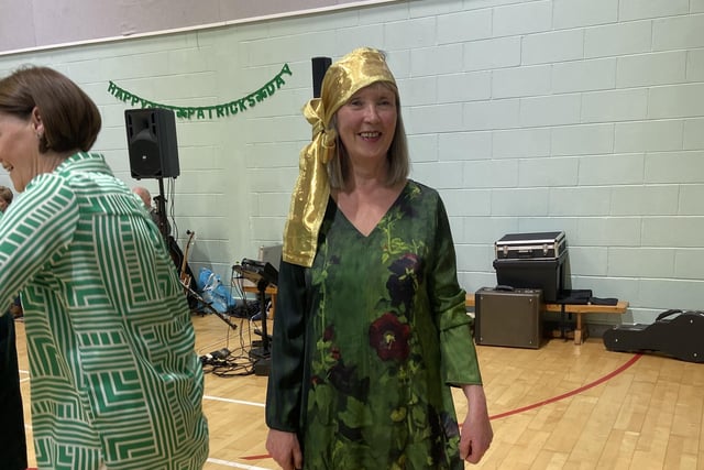 Participants at the cross-community St Patrick's Day evening of song and dance in Eglinton.
