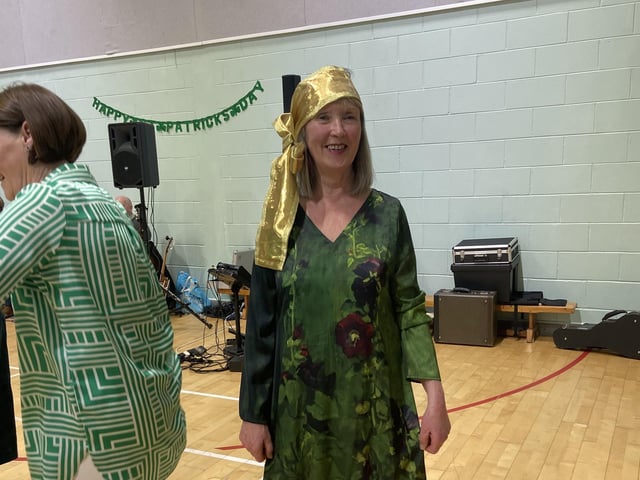 Participants at the cross-community St Patrick's Day evening of song and dance in Eglinton.