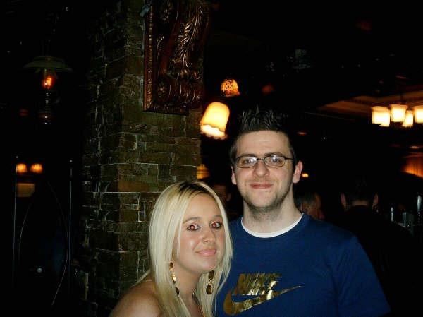 Enjoying a night out at Earth nightclub back in January 2006.