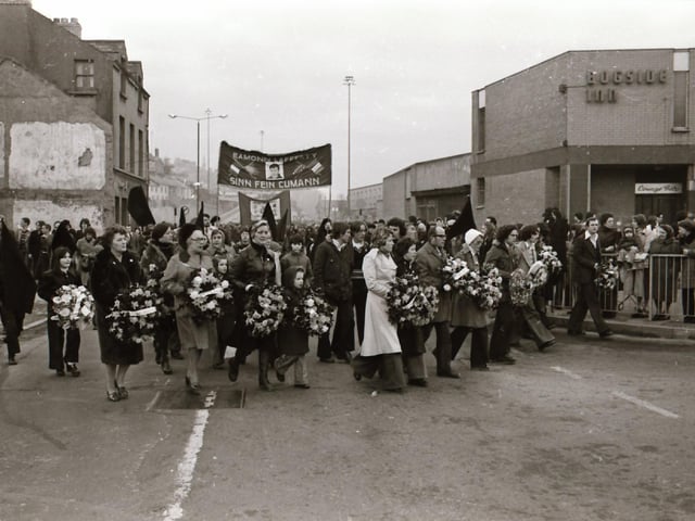 Bloody Sunday commemorative ceremonies and march back in January 1976.