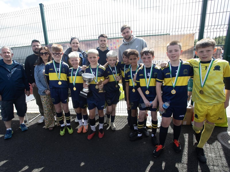 WINNERS!. . . .Don Boscos - winners of the Padraig Barton Cup at Bay Road on Tuesday afternoon. The event was part of Féile 24. (Photos: Jim McCafferty Photography)