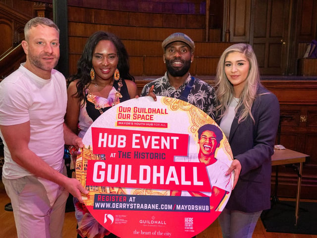 The Mayor Councillor Lilian Seenoi-Barr has once again hosted an Our Guildhall Our Space event for younger and older people in April with entertainment from In Your Space Circus School, Black Paddy, Richie Remo and DJ Tyree Patton. Picture Martin McKeown. 12.04.25