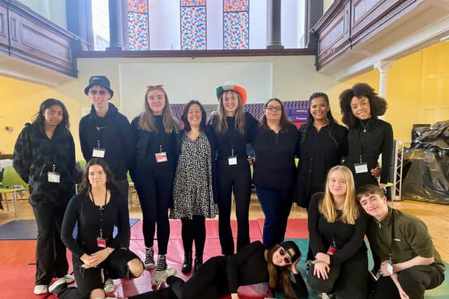 The entire Buncrana cohort along with Scoil Mhuire’s Katrina McGonigle, Crana College’s Laura Keogh and Inishowen Development Partnership’s Tracey McRory.