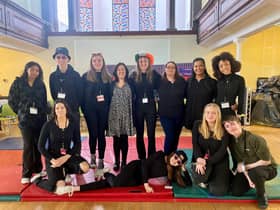The entire Buncrana cohort along with Scoil Mhuire’s Katrina McGonigle, Crana College’s Laura Keogh and Inishowen Development Partnership’s Tracey McRory.