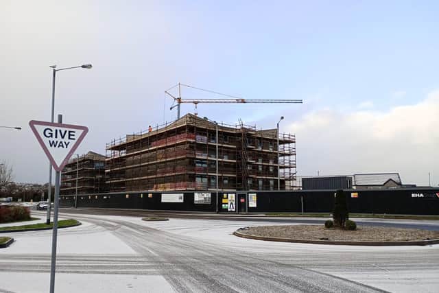 New flats under construction in the Templemore area of Derry.