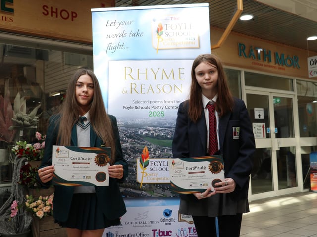 Joint 3rd KS4, Josephine McLaughlin, Lisneal College, and Farrah McLaughlin, Thornhill College.