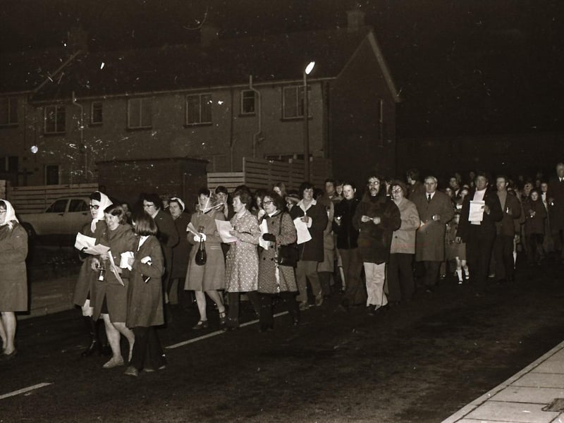 Over 1,500 people taking part in a candlelit procession in Shantallow to mark the Feast of Our Lady of Lourdes.