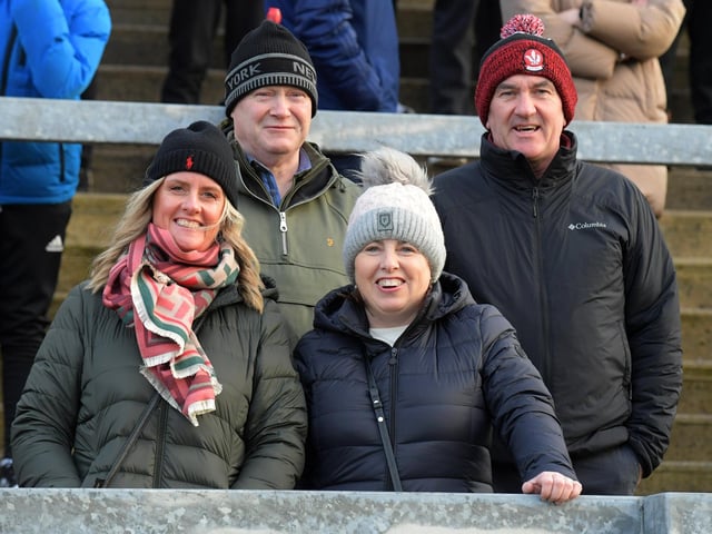 Fans in Celtic Park for the Derry v Monaghan game on Saturday. Photo: George Sweeney