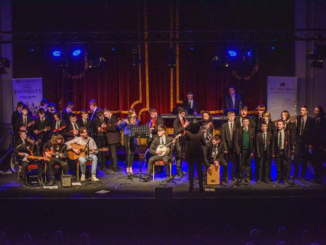 Louis Fields and Nicky Morton, founders of St.Columb’s School of Music pictured with as they hosted the School’s annual Gala concert in St.Columb’s Hall headlined by the Swingles, Picture Martin McKeown.