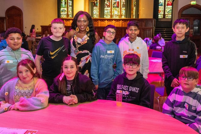 The Mayor Councillor Lilian Seenoi-Barr has once again hosted an Our Guildhall Our Space event for younger and older people in April with entertainment from In Your Space Circus School, Black Paddy, Richie Remo and DJ Tyree Patton. Picture Martin McKeown. 12.04.25