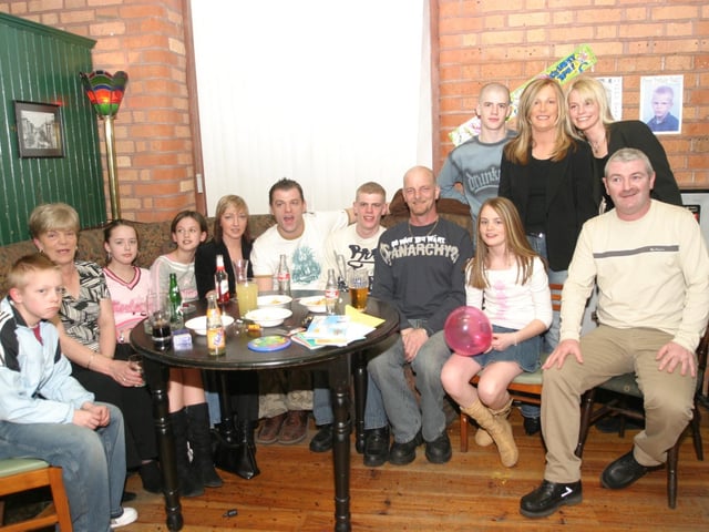 Having fun at Derry parties in 2004: Pat McCloskey & Ryan Gallagher