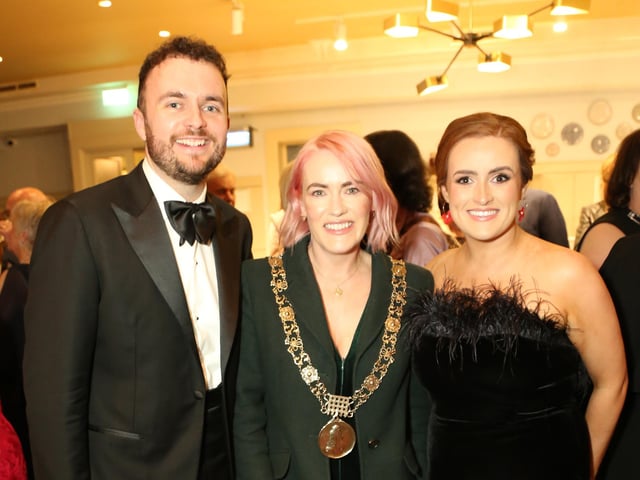 Lord Mayor of Dublin Emma Blain with Aidan Campbell and Siobhan Shovlin