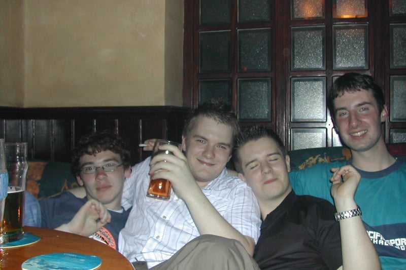 Dan celebrating his 28th birthday with Tommy, Steve and Sean